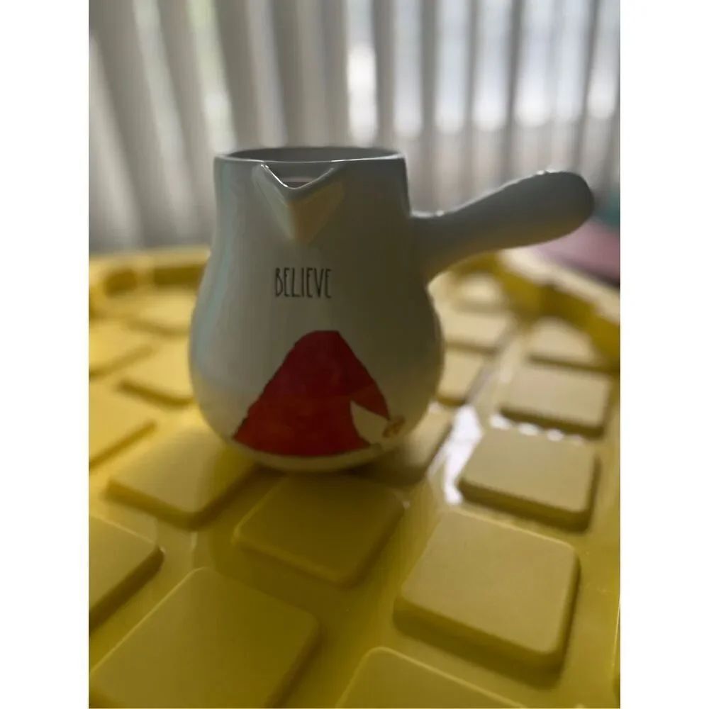 Rae Dunn Artisan Collection by Magenta BELIEVE Hot Chocolate Cocoa Pot Santa Hat